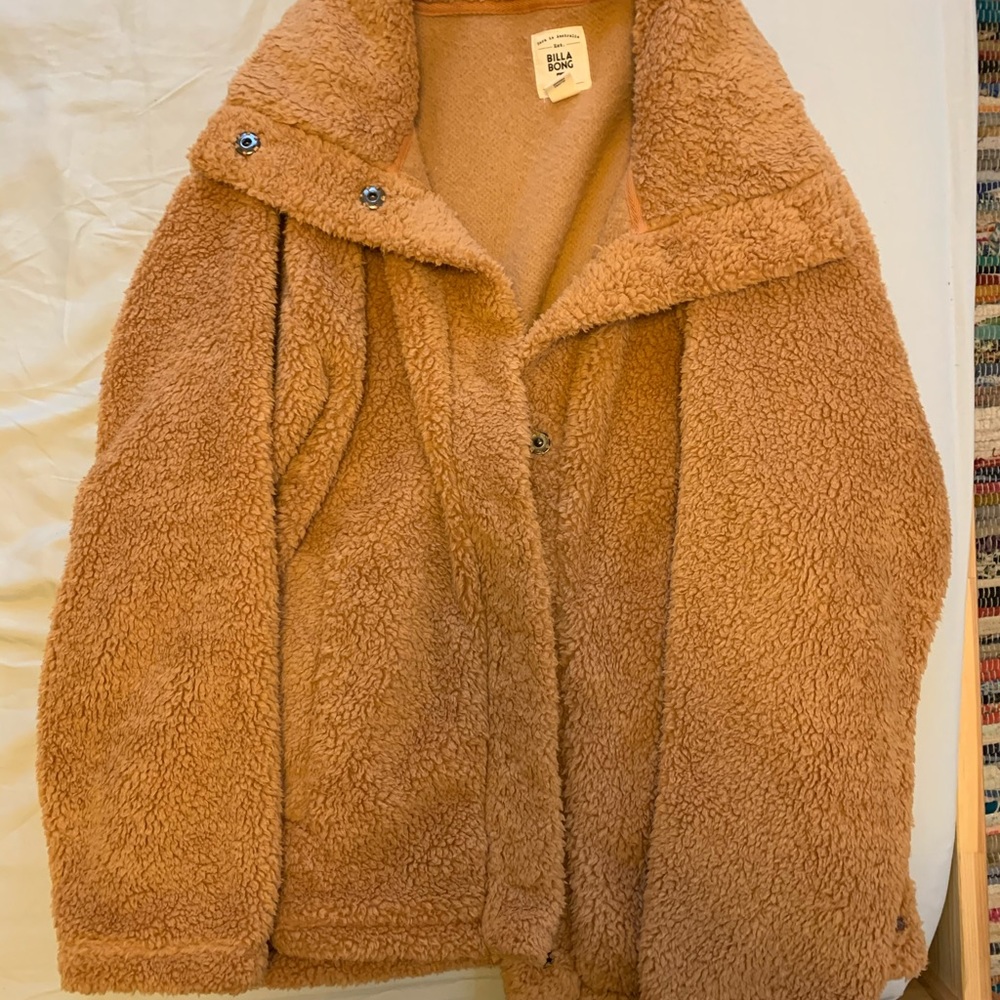 Billabong Cozy Days Sherpa Jacket Caramel size L